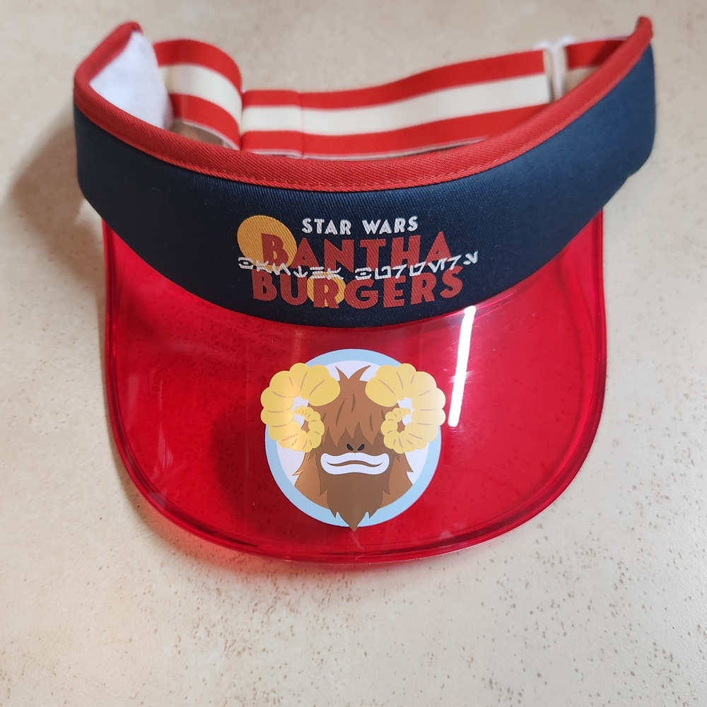 Star Wars Bantha Burgers Red and Navy Visor, Disney, Brand New